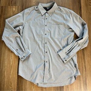 Exofficio Shirt XL Gray Button Up Long‎ Sleeve Outdoor Hiking Vented Lightweight